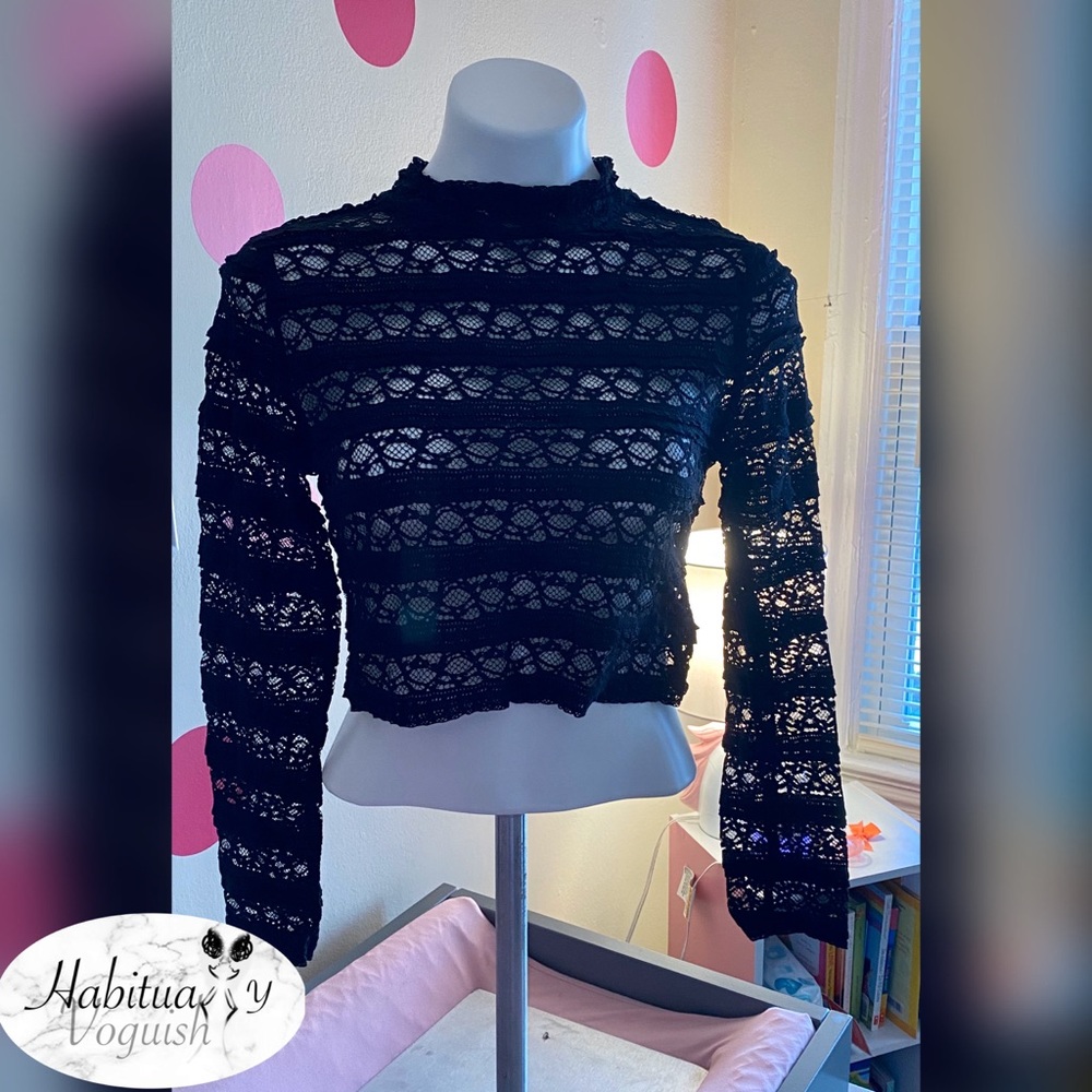 Black H&M Lace Crop top